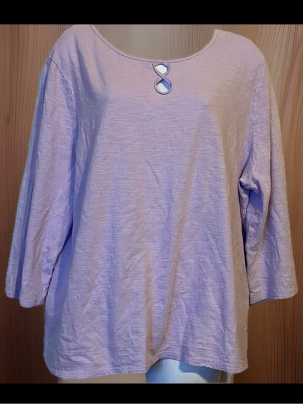 Chico's 3/4 Sleeve Pullover Tee-Style Top (Size: Chico's 3: Armpit 23”)
